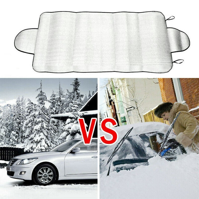 Car Windscreen Frost Cover 150x70cm Ice Snow Sun Shield Silver Winter