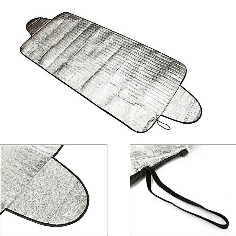 Car Windscreen Frost Cover 150x70cm Ice Snow Sun Shield Silver Winter