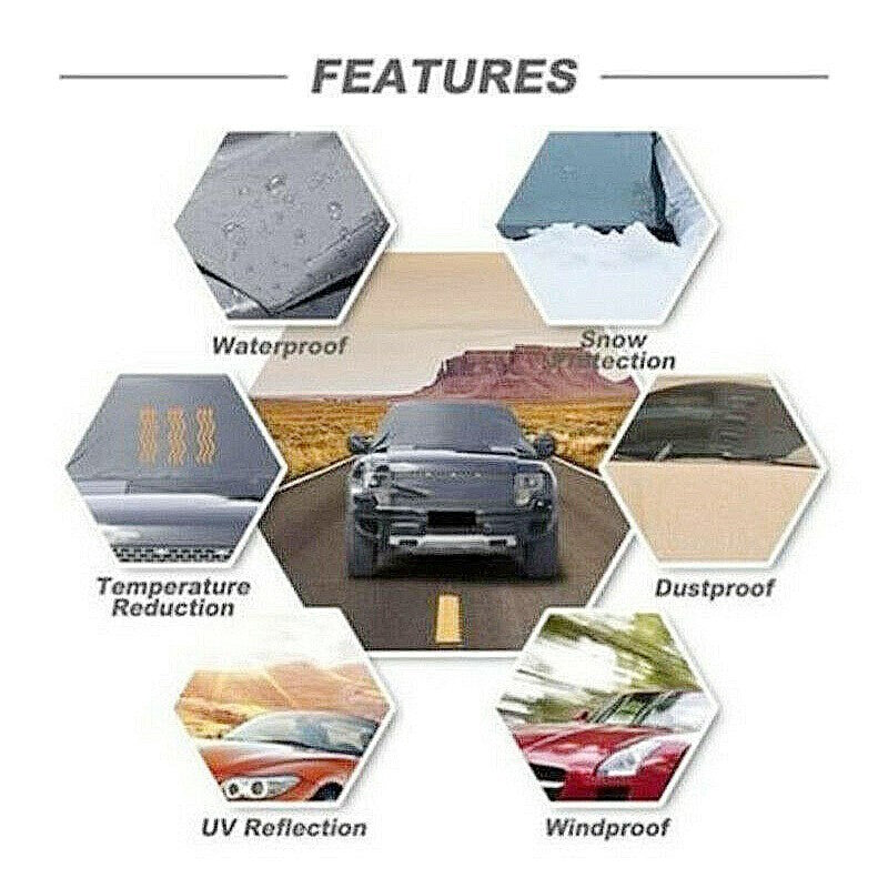 Car Windscreen Frost Cover 150x70cm Ice Snow Sun Shield Silver Winter