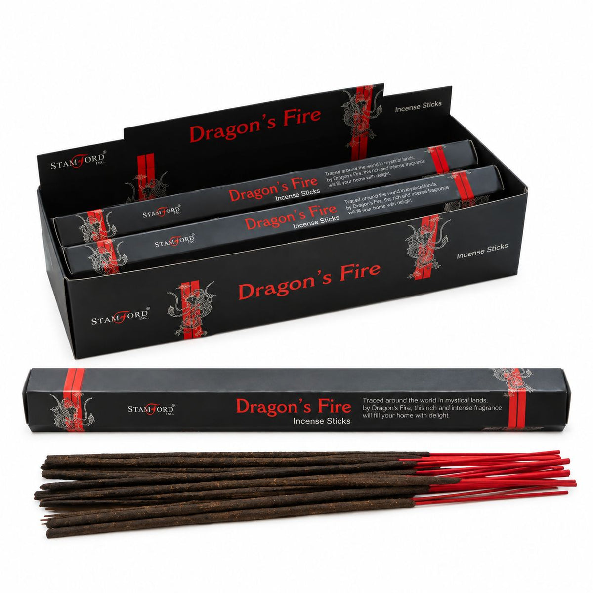 Stamford Black Dragon’s Fire Incense Sticks – 6 Pack (90 Sticks)