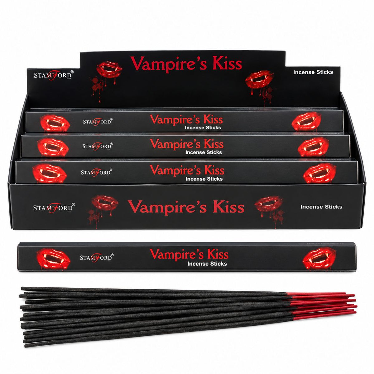 Stamford Black Vampire’s Kiss Incense Sticks – 6 Pack (90 Sticks)