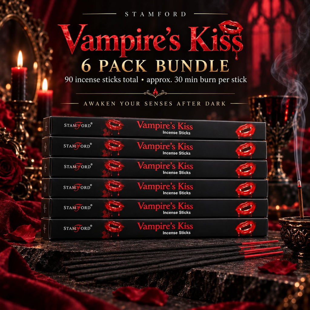 Stamford Black Vampire’s Kiss Incense Sticks – 6 Pack (90 Sticks)