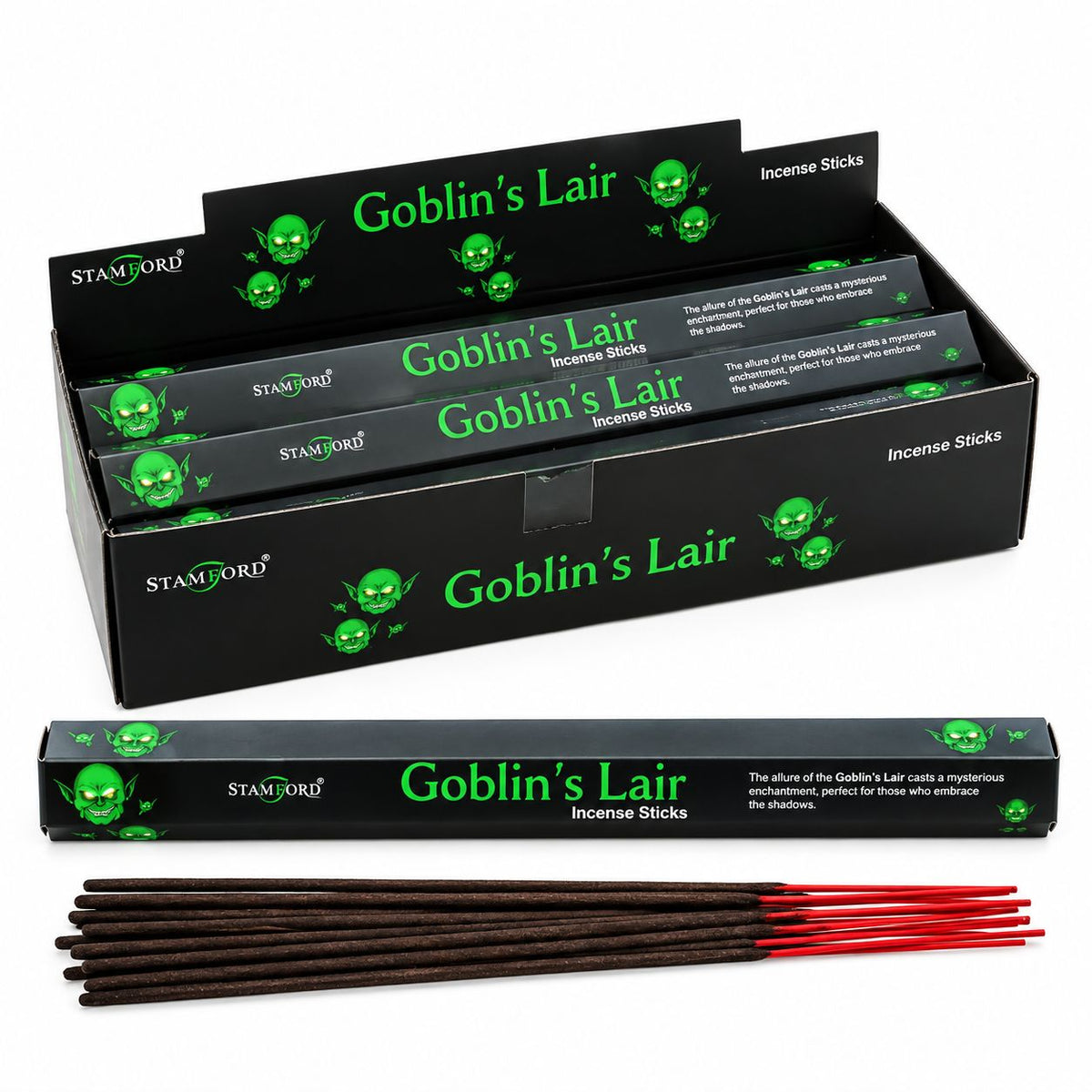 Stamford Black Goblin’s Lair Incense Sticks – 6 Pack (90 Sticks)