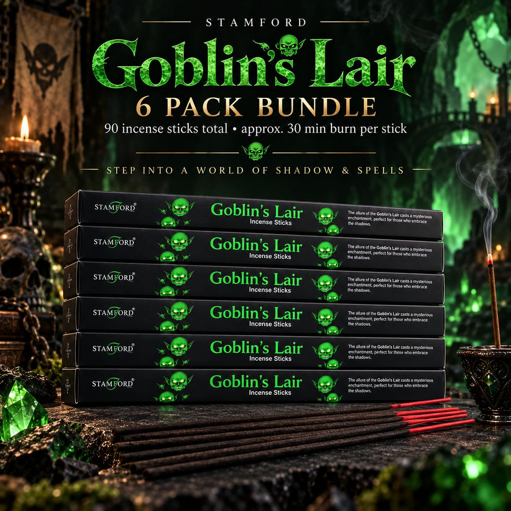 Stamford Black Goblin’s Lair Incense Sticks – 6 Pack (90 Sticks)