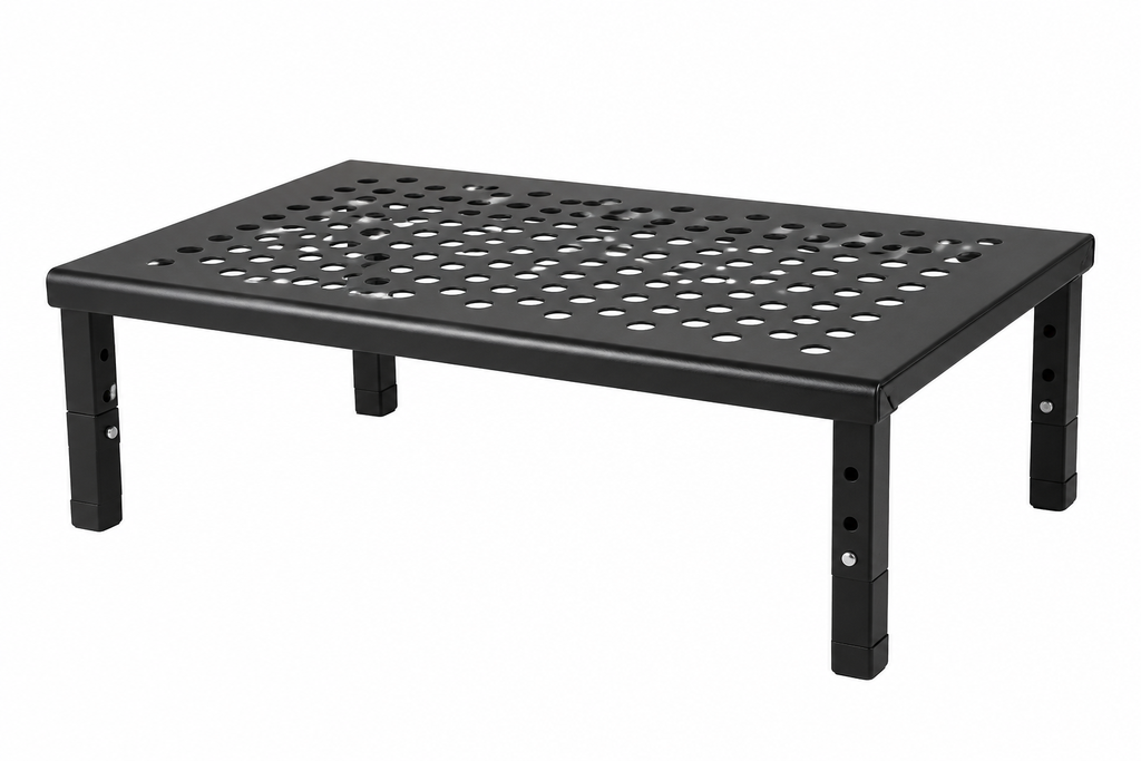 Metal Monitor Stand Riser 37 x 23cm Computer Laptop Desk Stand Black