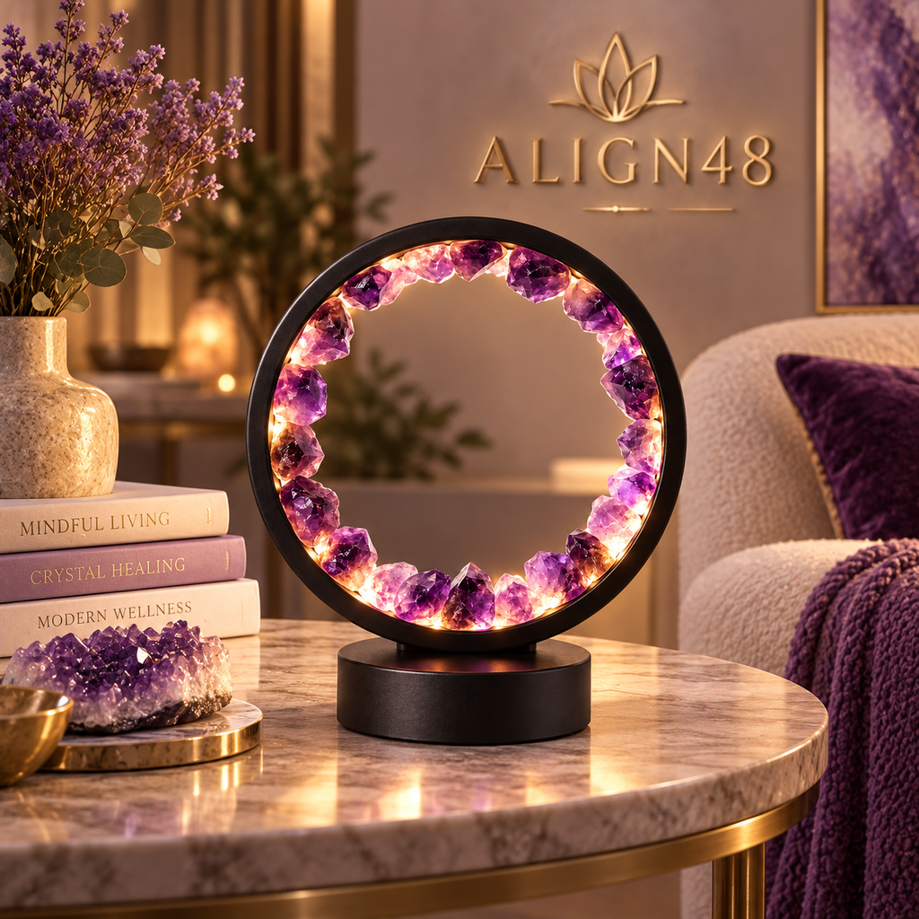 Gemstone Halo Lamp - Zen Spirit  - Amethyst