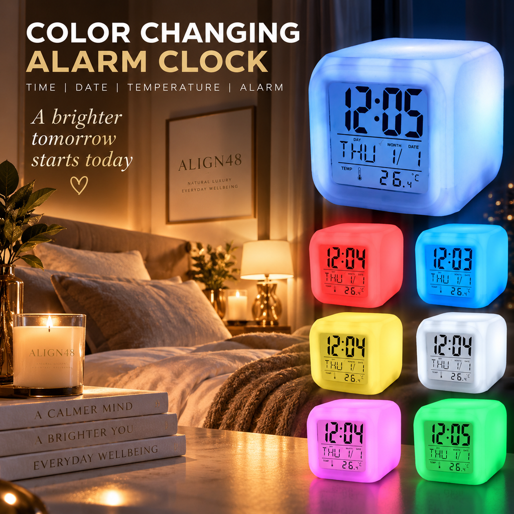 7 Colour Changing LED Digital Alarm Clock